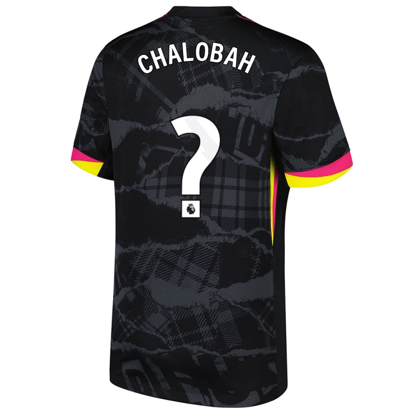 Kinder Trevoh Chalobah #0 Schwarz Rosa Ausweichtrikot Trikot 2024/25 T-Shirt Österreich