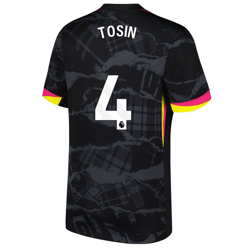 Kinder Tosin Adarabioyo #4 Schwarz Rosa Ausweichtrikot Trikot 2024/25 T-Shirt Österreich