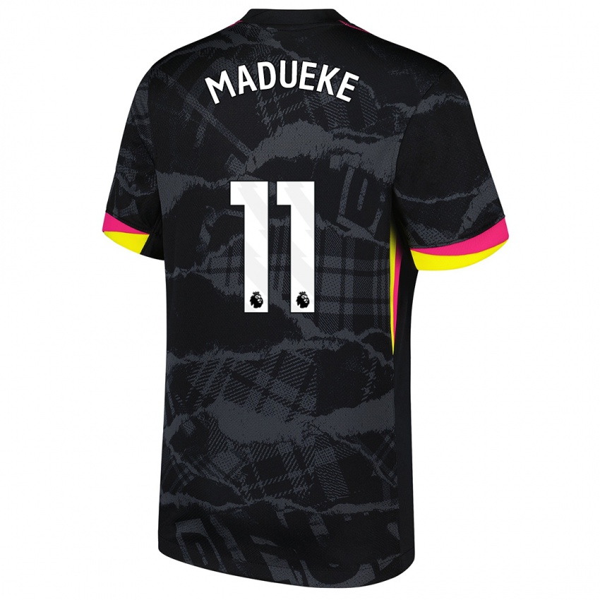 Kinder Noni Madueke #11 Schwarz Rosa Ausweichtrikot Trikot 2024/25 T-Shirt Österreich