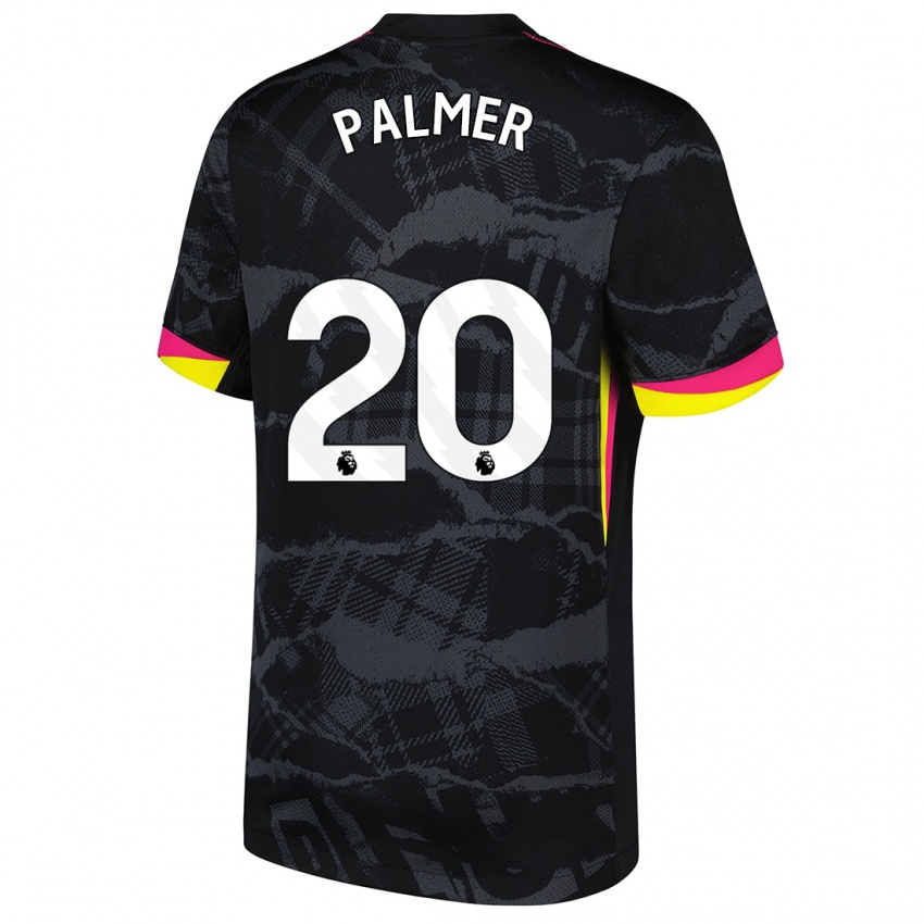 Kinder Cole Palmer #20 Schwarz Rosa Ausweichtrikot Trikot 2024/25 T-Shirt Österreich