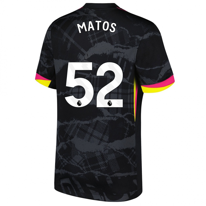 Kinder Alex Matos #52 Schwarz Rosa Ausweichtrikot Trikot 2024/25 T-Shirt Österreich