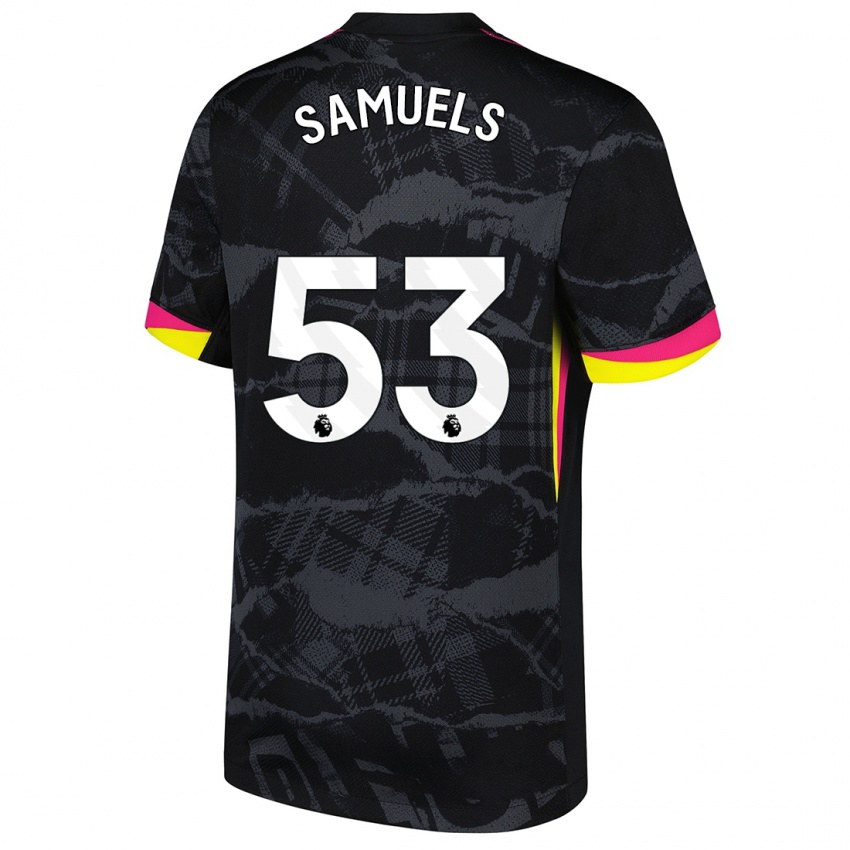 Kinder Ishé Samuels-Smith #53 Schwarz Rosa Ausweichtrikot Trikot 2024/25 T-Shirt Österreich