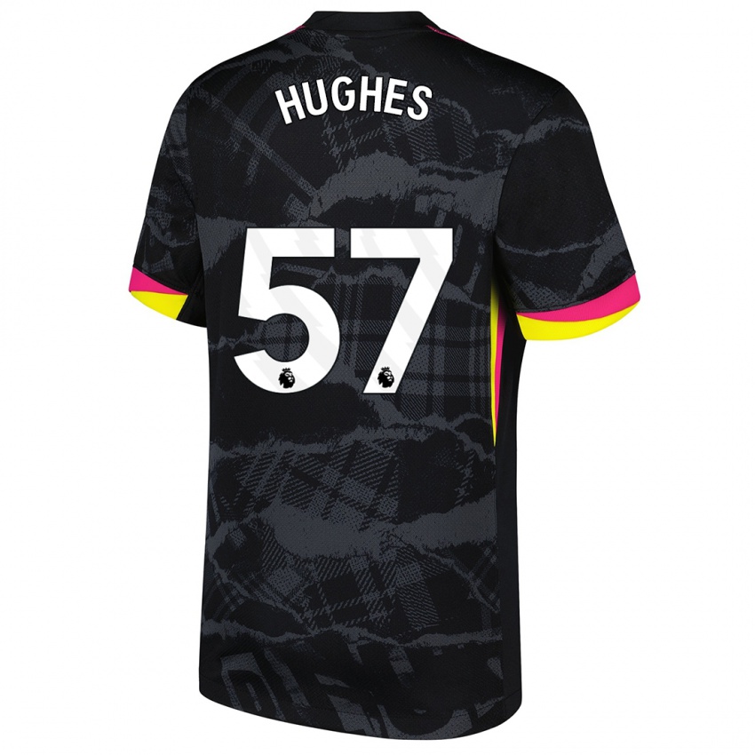 Kinder Brodi Hughes #57 Schwarz Rosa Ausweichtrikot Trikot 2024/25 T-Shirt Österreich