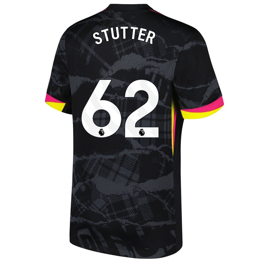 Kinder Ronnie Stutter #62 Schwarz Rosa Ausweichtrikot Trikot 2024/25 T-Shirt Österreich