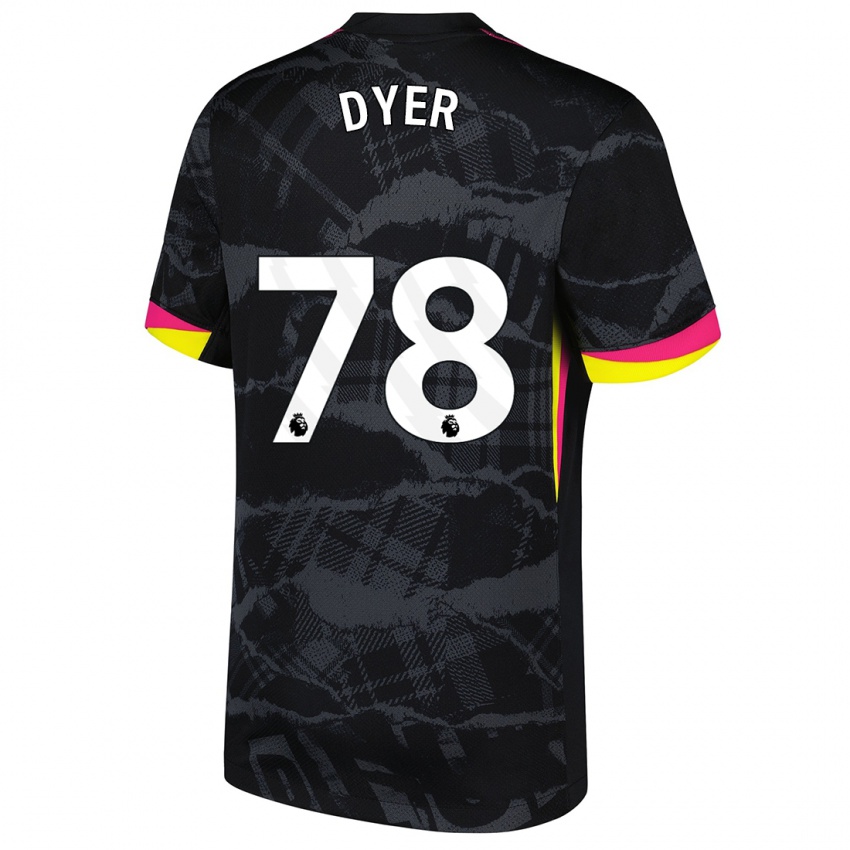 Kinder Kiano Dyer #78 Schwarz Rosa Ausweichtrikot Trikot 2024/25 T-Shirt Österreich