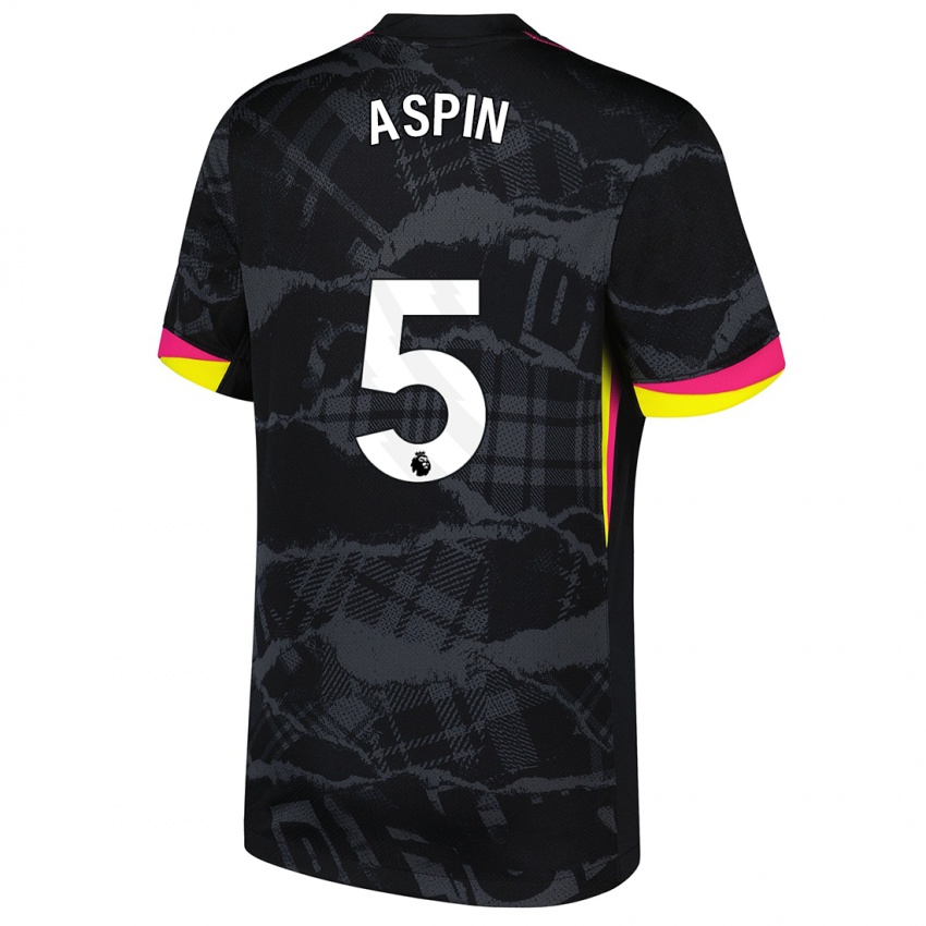 Kinder Brooke Aspin #5 Schwarz Rosa Ausweichtrikot Trikot 2024/25 T-Shirt Österreich