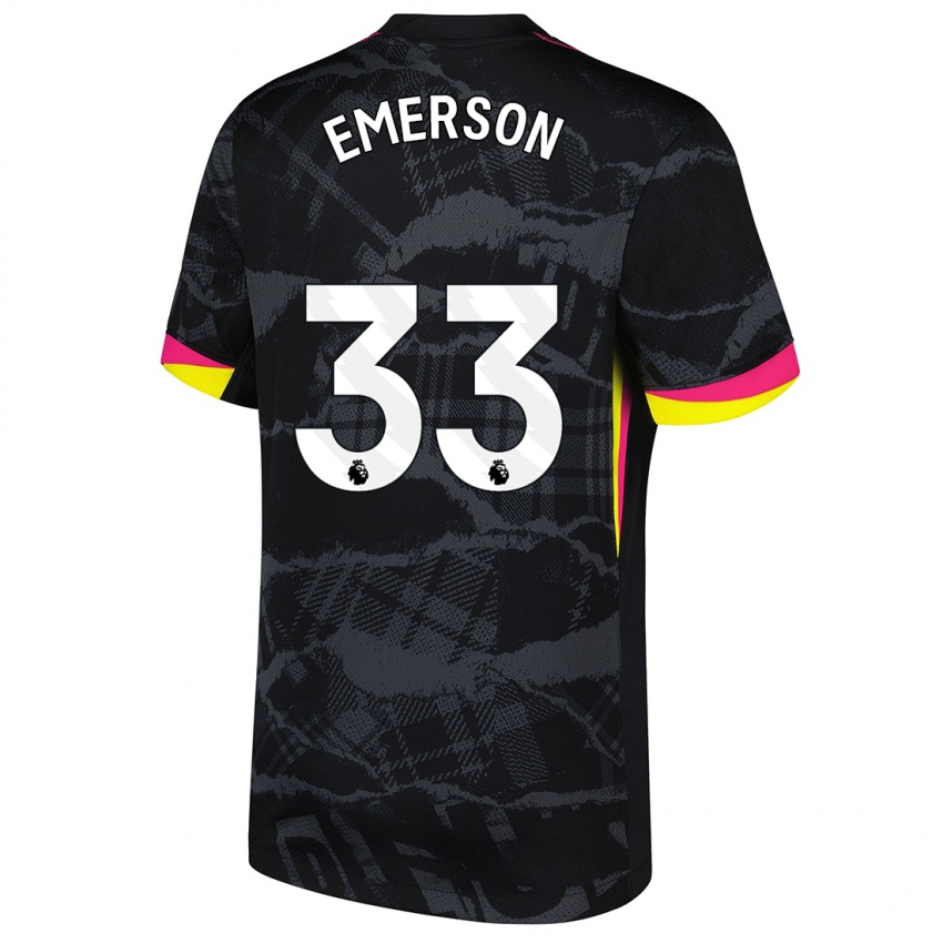 Kinder Emerson #33 Schwarz Rosa Ausweichtrikot Trikot 2024/25 T-Shirt Österreich