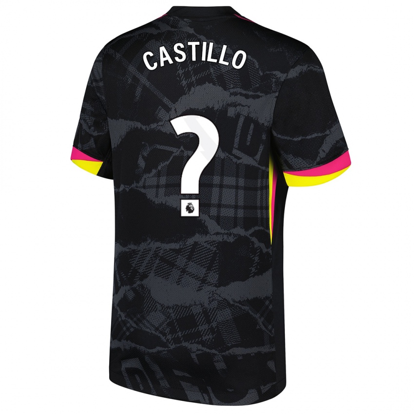 Kinder Juan Castillo #0 Schwarz Rosa Ausweichtrikot Trikot 2024/25 T-Shirt Österreich