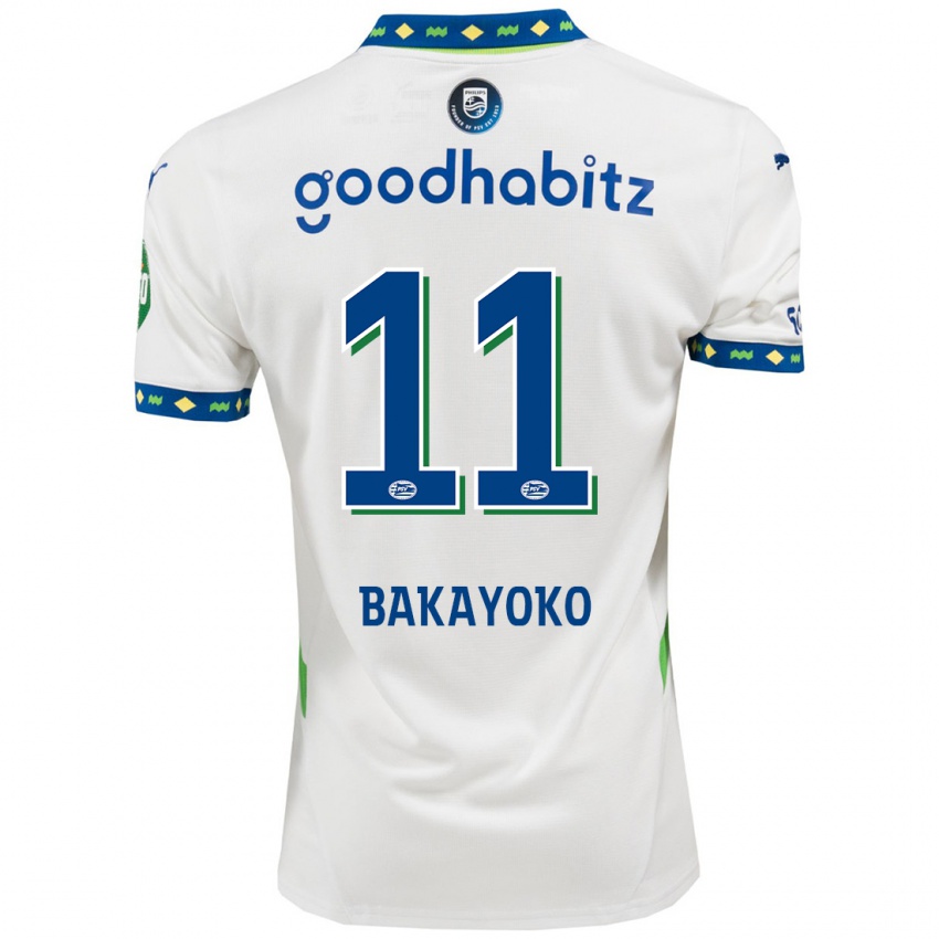 Kinder Johan Bakayoko #11 Weiß Dunkelblau Ausweichtrikot Trikot 2024/25 T-Shirt Österreich