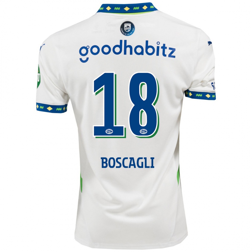 Kinder Olivier Boscagli #18 Weiß Dunkelblau Ausweichtrikot Trikot 2024/25 T-Shirt Österreich