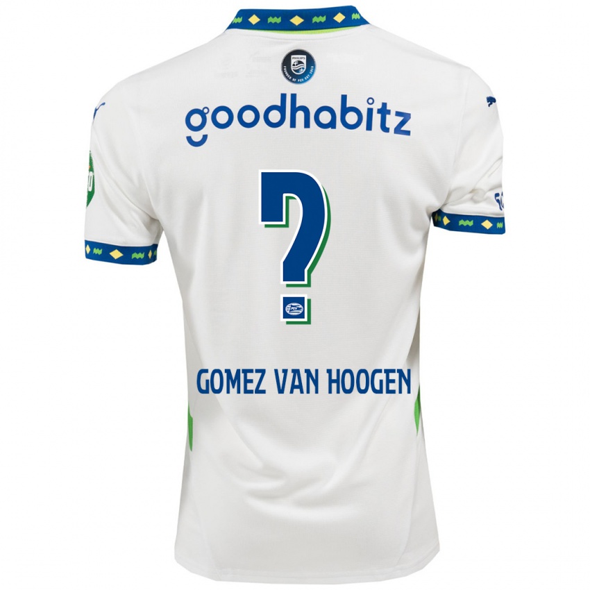 Kinder Samuel Gomez Van Hoogen #0 Weiß Dunkelblau Ausweichtrikot Trikot 2024/25 T-Shirt Österreich