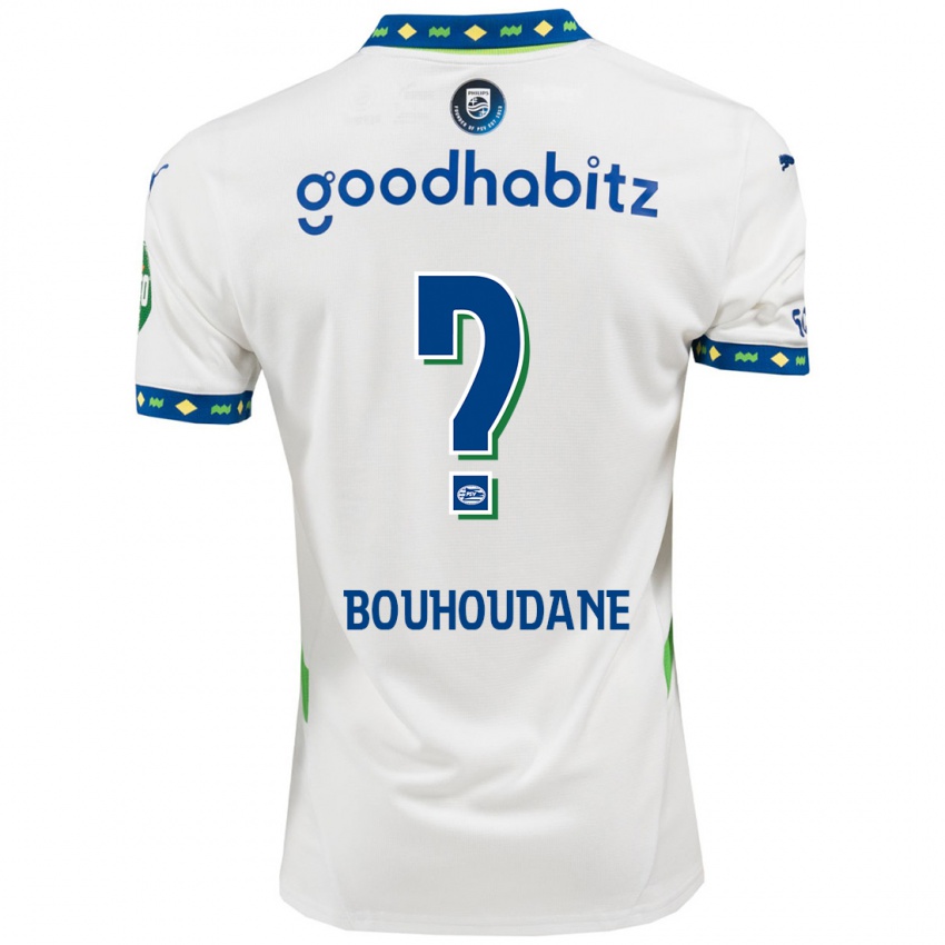 Kinder Sami Bouhoudane #0 Weiß Dunkelblau Ausweichtrikot Trikot 2024/25 T-Shirt Österreich