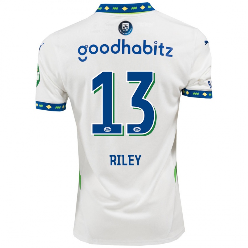 Kinder Indiah-Paige Riley #13 Weiß Dunkelblau Ausweichtrikot Trikot 2024/25 T-Shirt Österreich