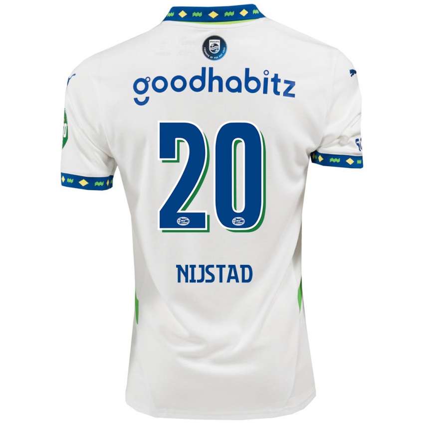 Kinder Nina Nijstad #20 Weiß Dunkelblau Ausweichtrikot Trikot 2024/25 T-Shirt Österreich