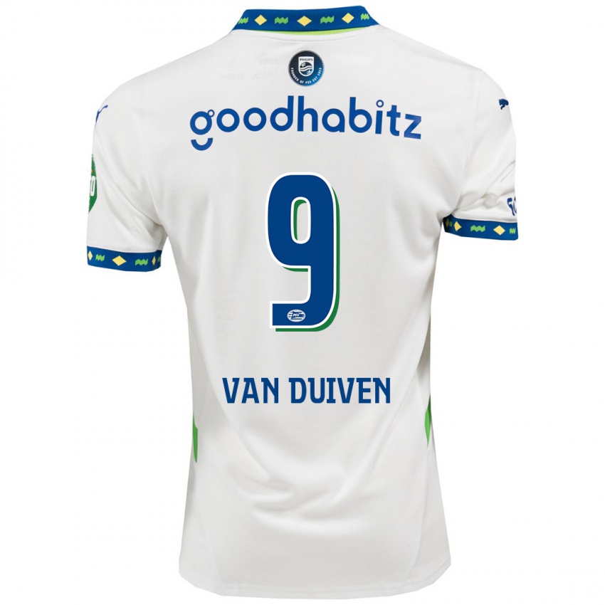 Kinder Jason Van Duiven #9 Weiß Dunkelblau Ausweichtrikot Trikot 2024/25 T-Shirt Österreich