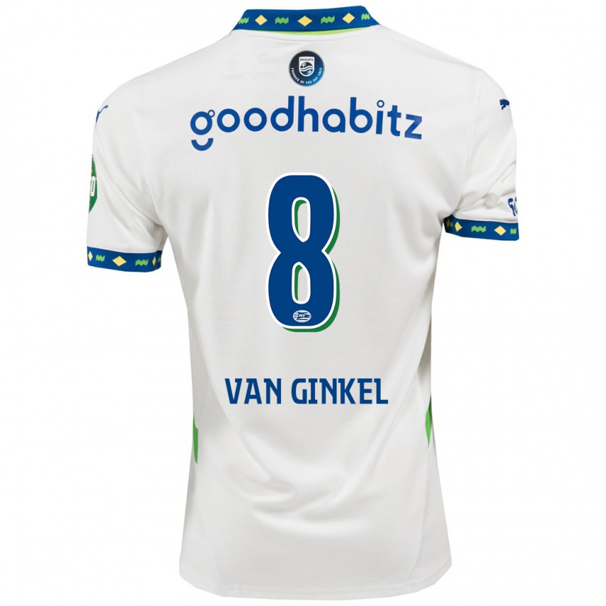 Kinder Marco Van Ginkel #8 Weiß Dunkelblau Ausweichtrikot Trikot 2024/25 T-Shirt Österreich