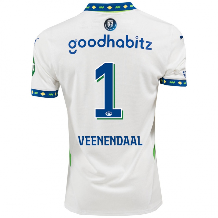 Kinder Sari Van Veenendaal #1 Weiß Dunkelblau Ausweichtrikot Trikot 2024/25 T-Shirt Österreich