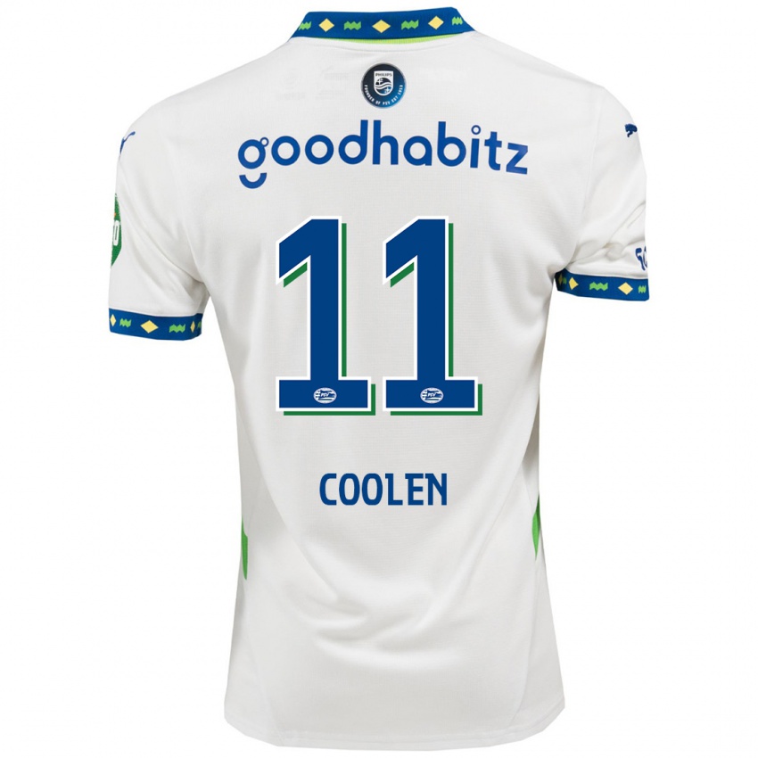 Kinder Nadia Coolen #11 Weiß Dunkelblau Ausweichtrikot Trikot 2024/25 T-Shirt Österreich