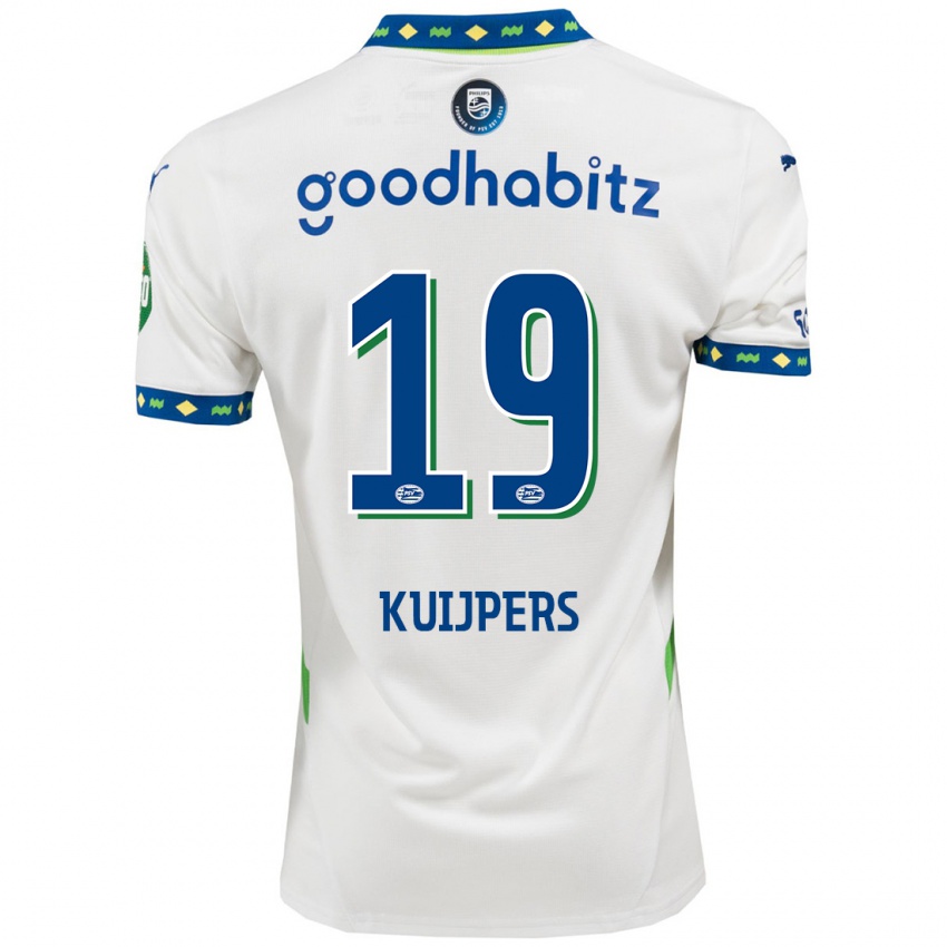 Kinder Jeslynn Kuijpers #19 Weiß Dunkelblau Ausweichtrikot Trikot 2024/25 T-Shirt Österreich