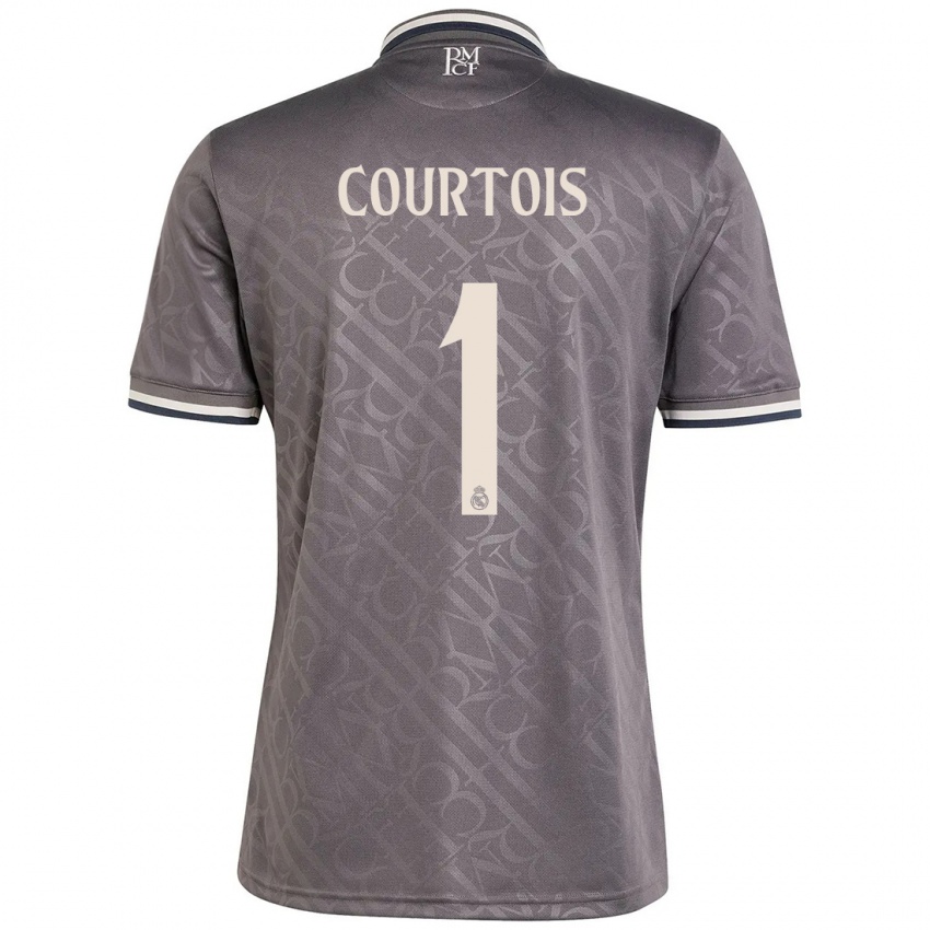 Kinder Thibaut Courtois #1 Anthrazit Ausweichtrikot Trikot 2024/25 T-Shirt Österreich