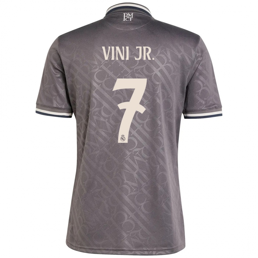 Kinder Vinicius Junior #7 Anthrazit Ausweichtrikot Trikot 2024/25 T-Shirt Österreich