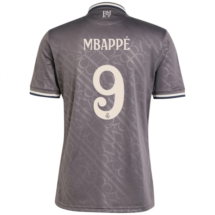 Kinder Kylian Mbappe #9 Anthrazit Ausweichtrikot Trikot 2024/25 T-Shirt Österreich