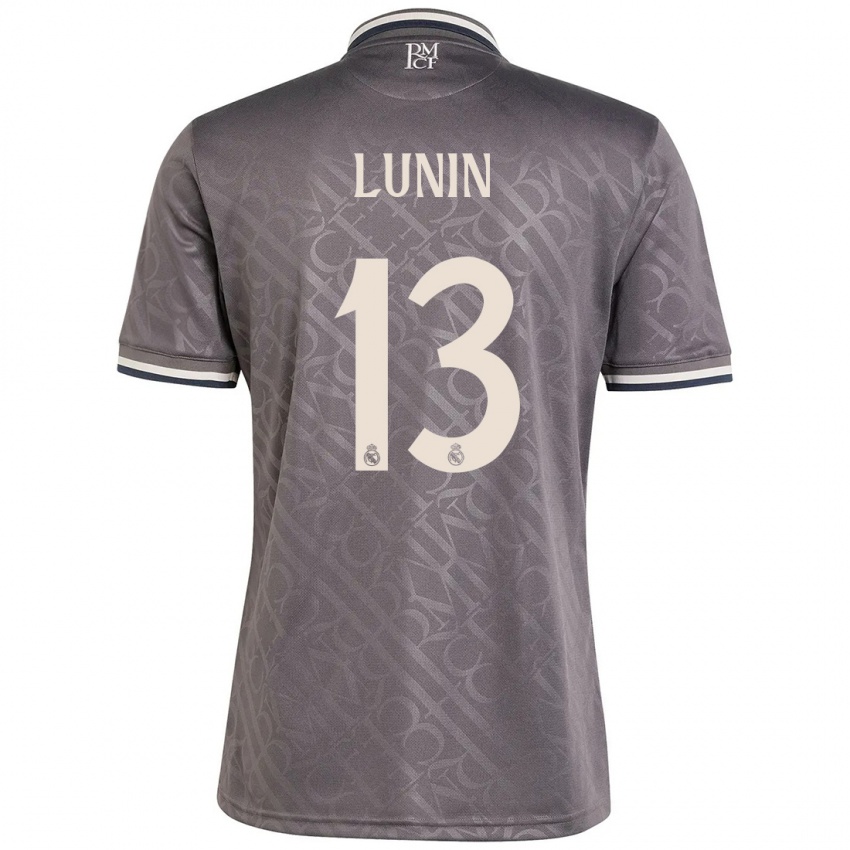 Kinder Andriy Lunin #13 Anthrazit Ausweichtrikot Trikot 2024/25 T-Shirt Österreich