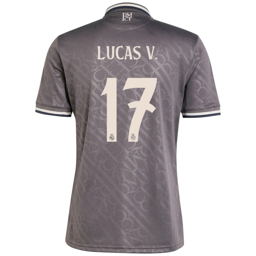 Kinder Lucas Vazquez #17 Anthrazit Ausweichtrikot Trikot 2024/25 T-Shirt Österreich