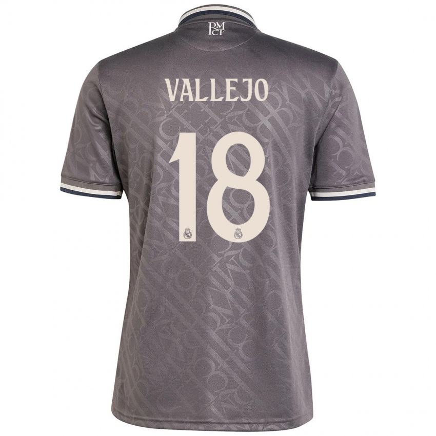 Kinder Jesus Vallejo #18 Anthrazit Ausweichtrikot Trikot 2024/25 T-Shirt Österreich