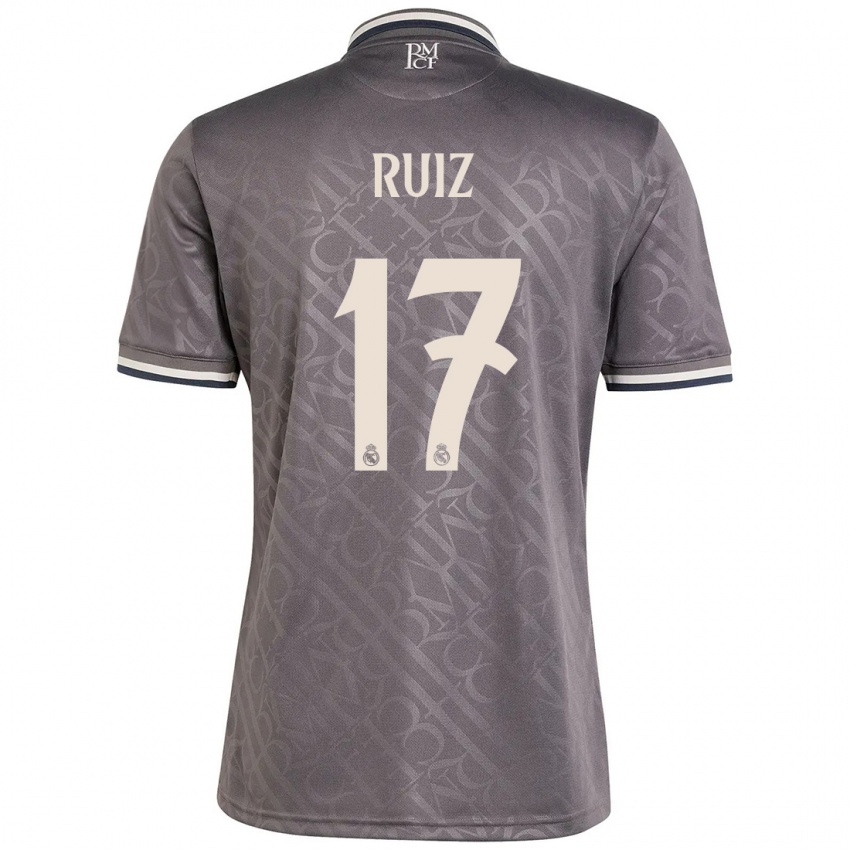 Kinder David Ruiz #17 Anthrazit Ausweichtrikot Trikot 2024/25 T-Shirt Österreich