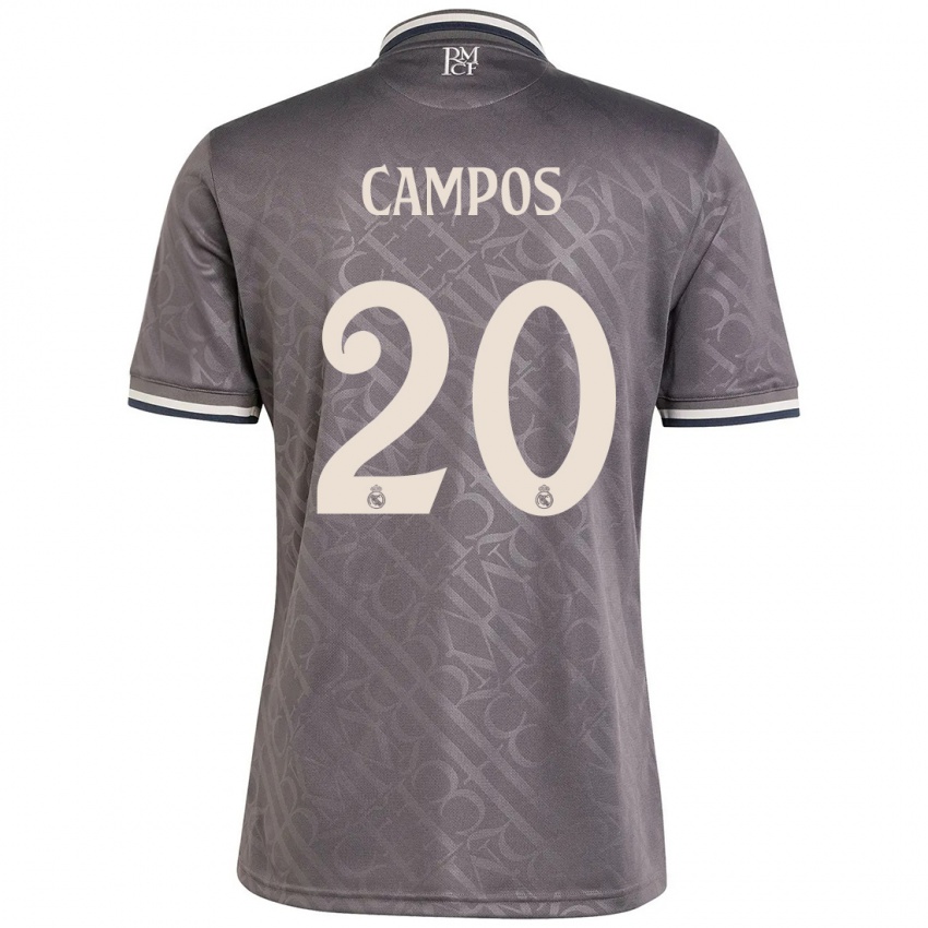 Kinder Andrés Campos #20 Anthrazit Ausweichtrikot Trikot 2024/25 T-Shirt Österreich