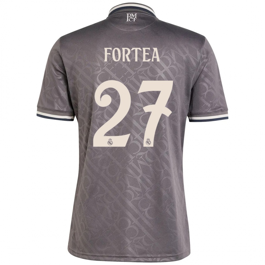 Kinder Jesús Fortea #27 Anthrazit Ausweichtrikot Trikot 2024/25 T-Shirt Österreich