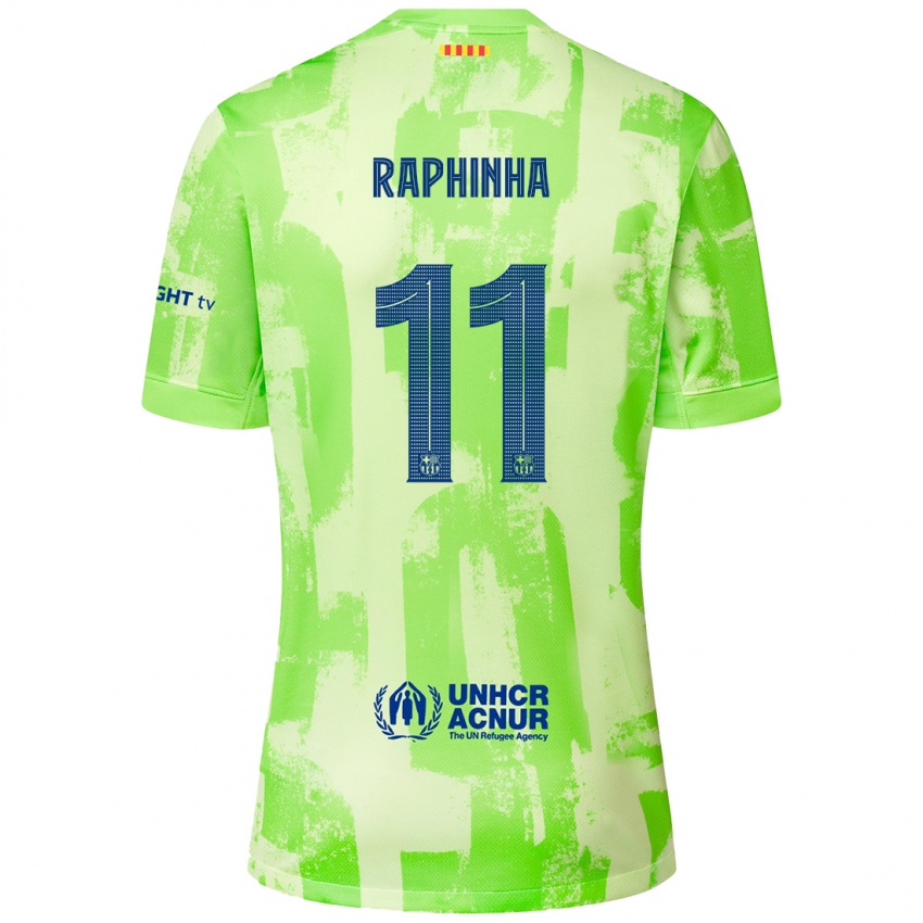 Kinder Raphinha #11 Limettengrün Ausweichtrikot Trikot 2024/25 T-Shirt Österreich