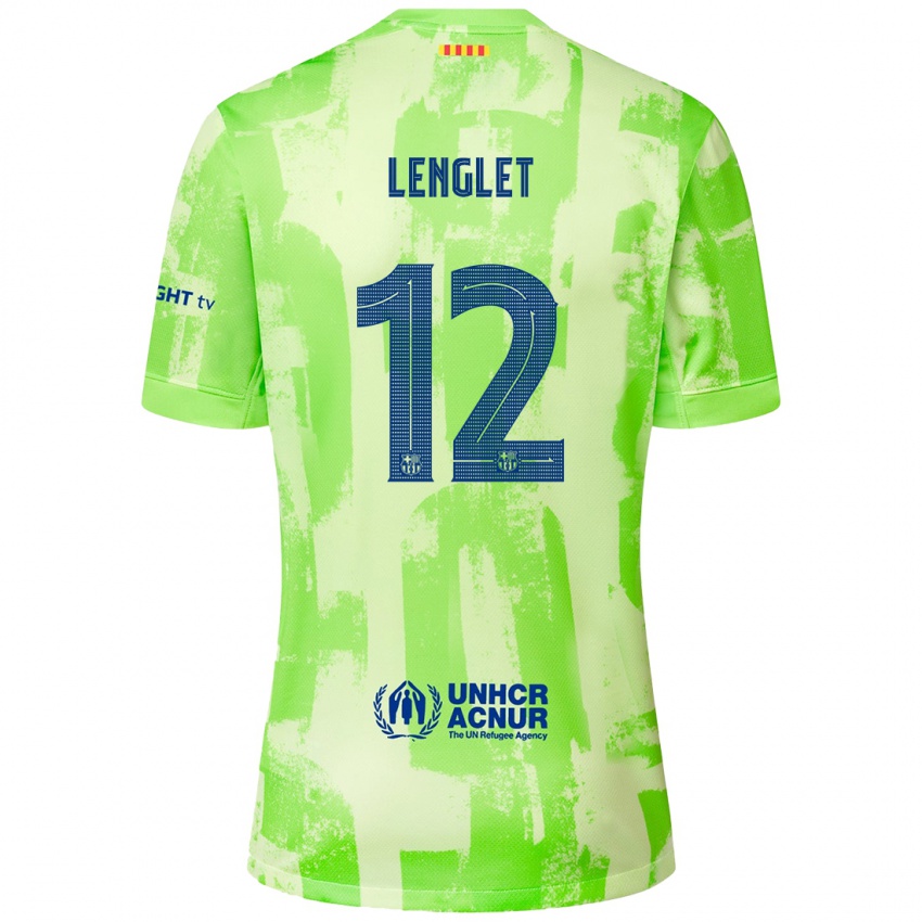 Kinder Clément Lenglet #12 Limettengrün Ausweichtrikot Trikot 2024/25 T-Shirt Österreich