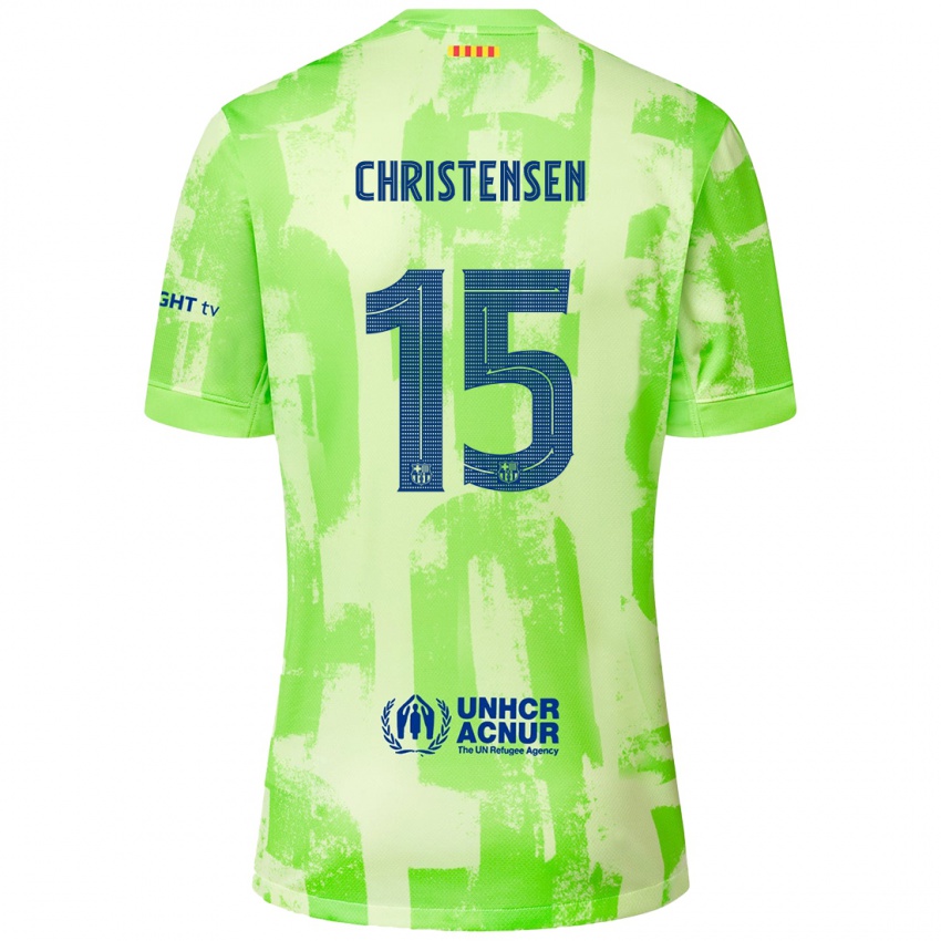 Kinder Andreas Christensen #15 Limettengrün Ausweichtrikot Trikot 2024/25 T-Shirt Österreich