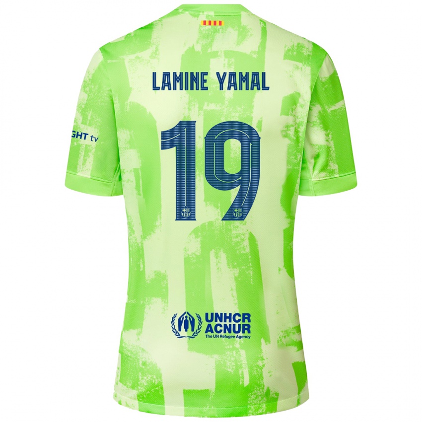 Kinder Lamine Yamal #19 Limettengrün Ausweichtrikot Trikot 2024/25 T-Shirt Österreich