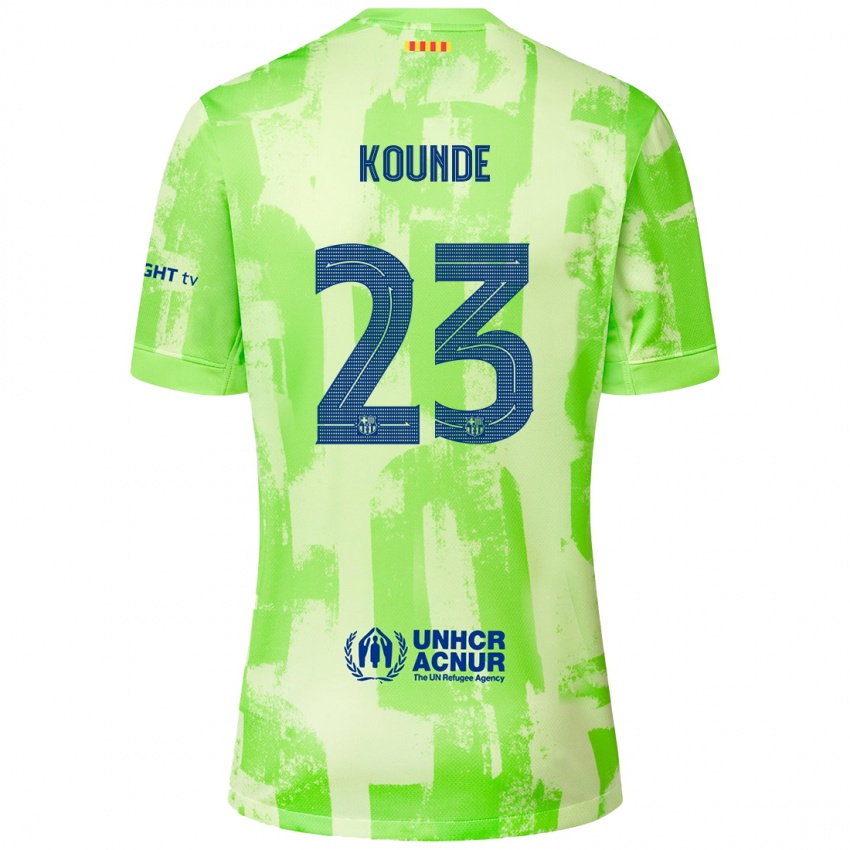 Kinder Jules Kounde #23 Limettengrün Ausweichtrikot Trikot 2024/25 T-Shirt Österreich