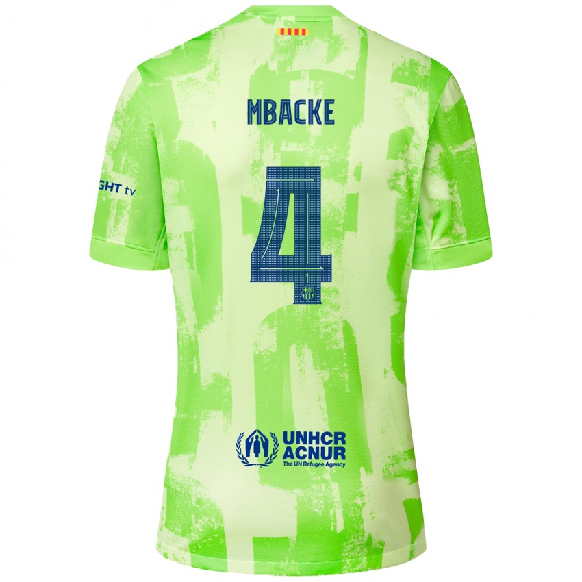 Kinder Mamadou Mbacke #4 Limettengrün Ausweichtrikot Trikot 2024/25 T-Shirt Österreich