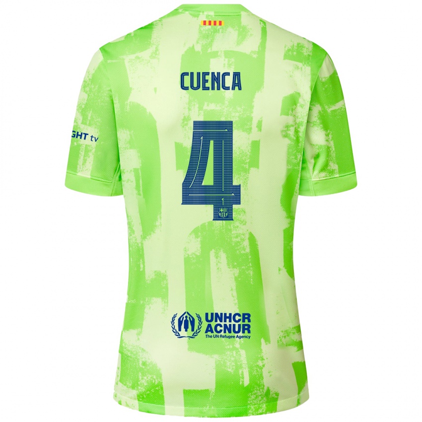 Kinder Andrés Cuenca #4 Limettengrün Ausweichtrikot Trikot 2024/25 T-Shirt Österreich