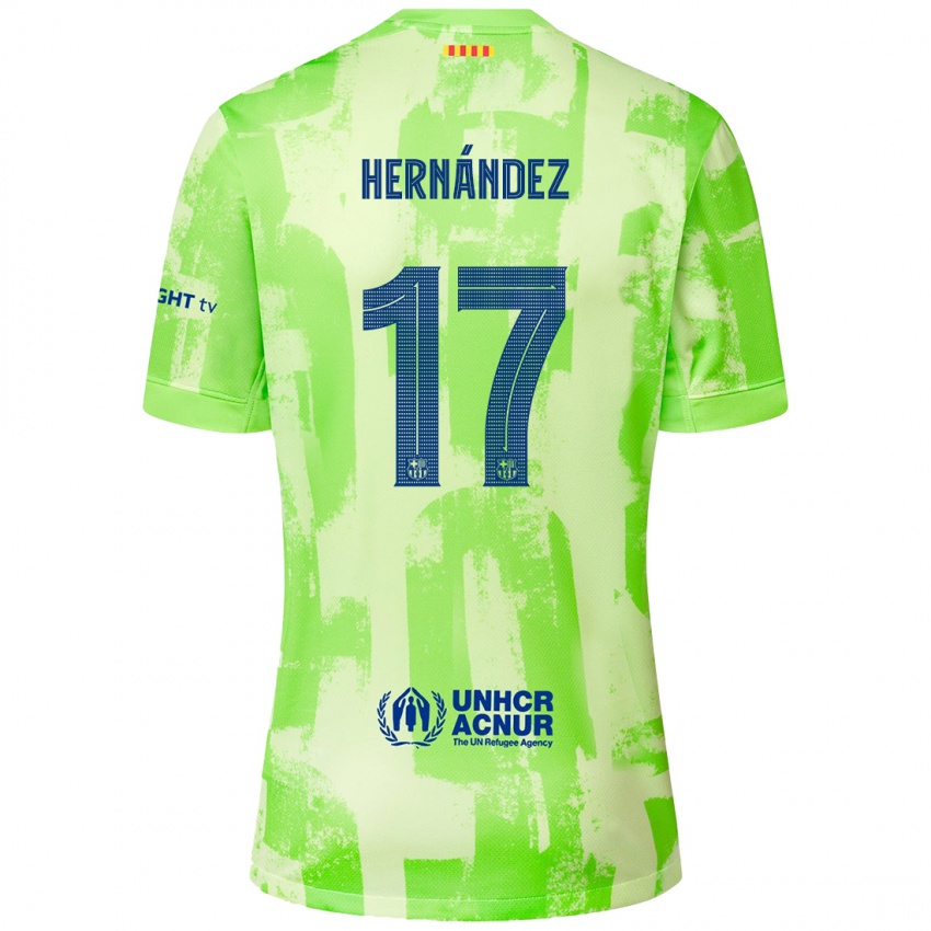 Kinder Juan Hernández #17 Limettengrün Ausweichtrikot Trikot 2024/25 T-Shirt Österreich