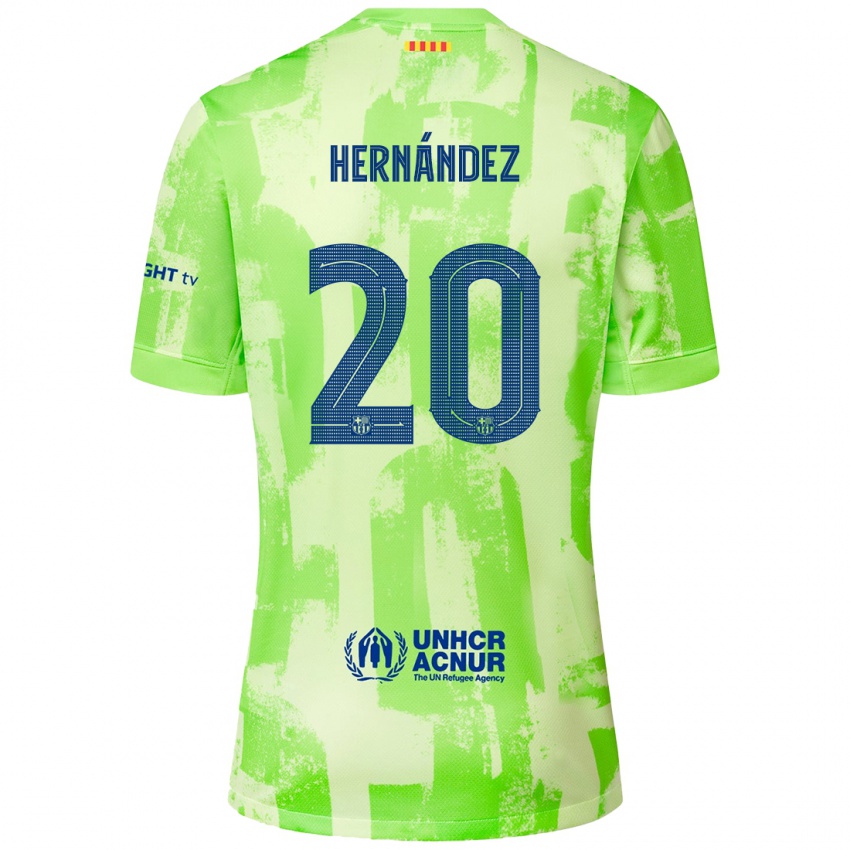 Kinder Unai Hernández #20 Limettengrün Ausweichtrikot Trikot 2024/25 T-Shirt Österreich