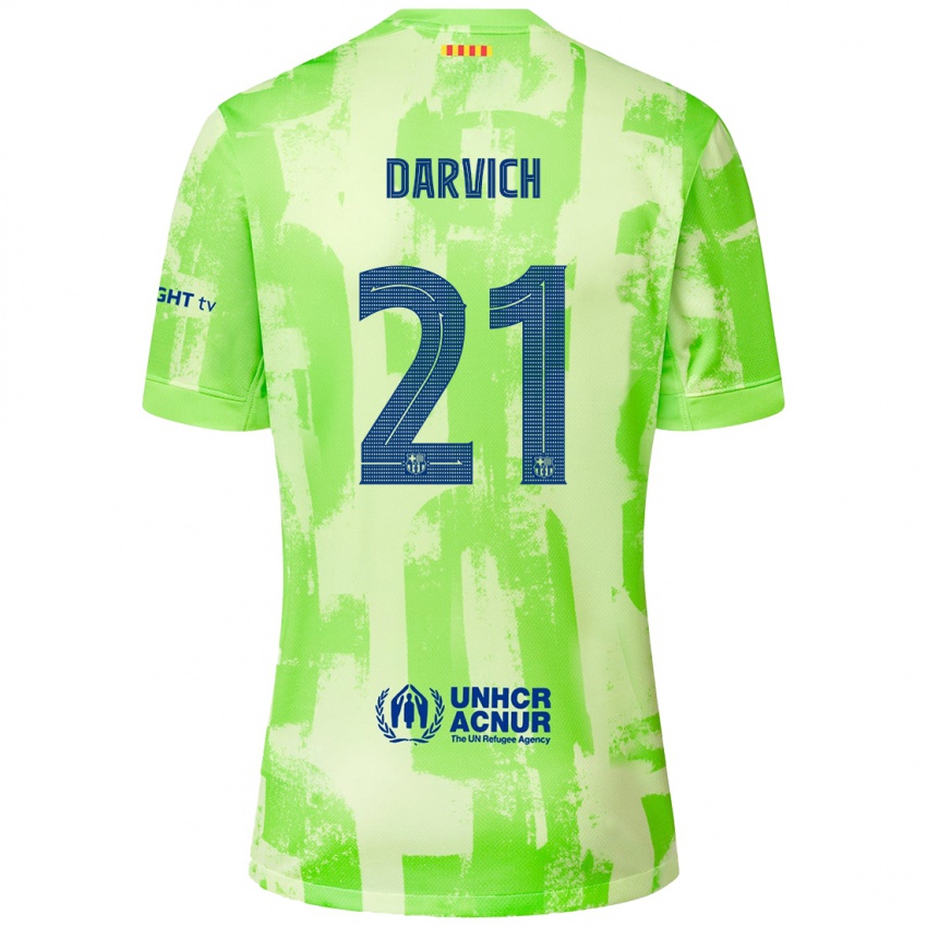 Kinder Noah Darvich #21 Limettengrün Ausweichtrikot Trikot 2024/25 T-Shirt Österreich