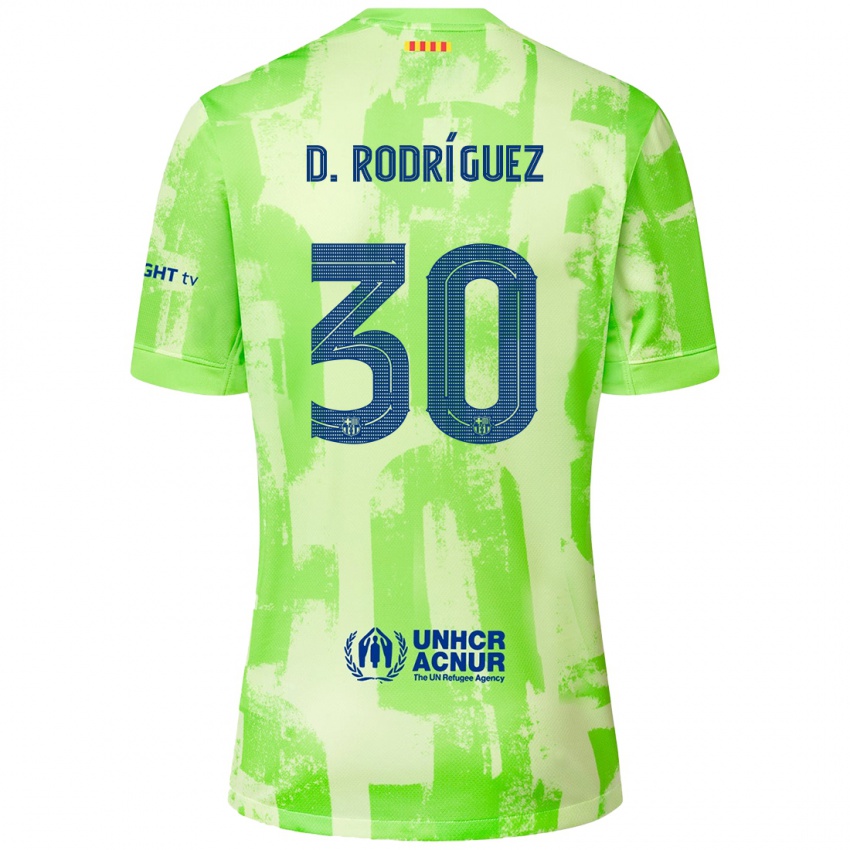 Kinder Dani Rodríguez #30 Limettengrün Ausweichtrikot Trikot 2024/25 T-Shirt Österreich