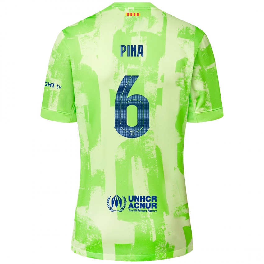 Kinder Claudia Pina #6 Limettengrün Ausweichtrikot Trikot 2024/25 T-Shirt Österreich