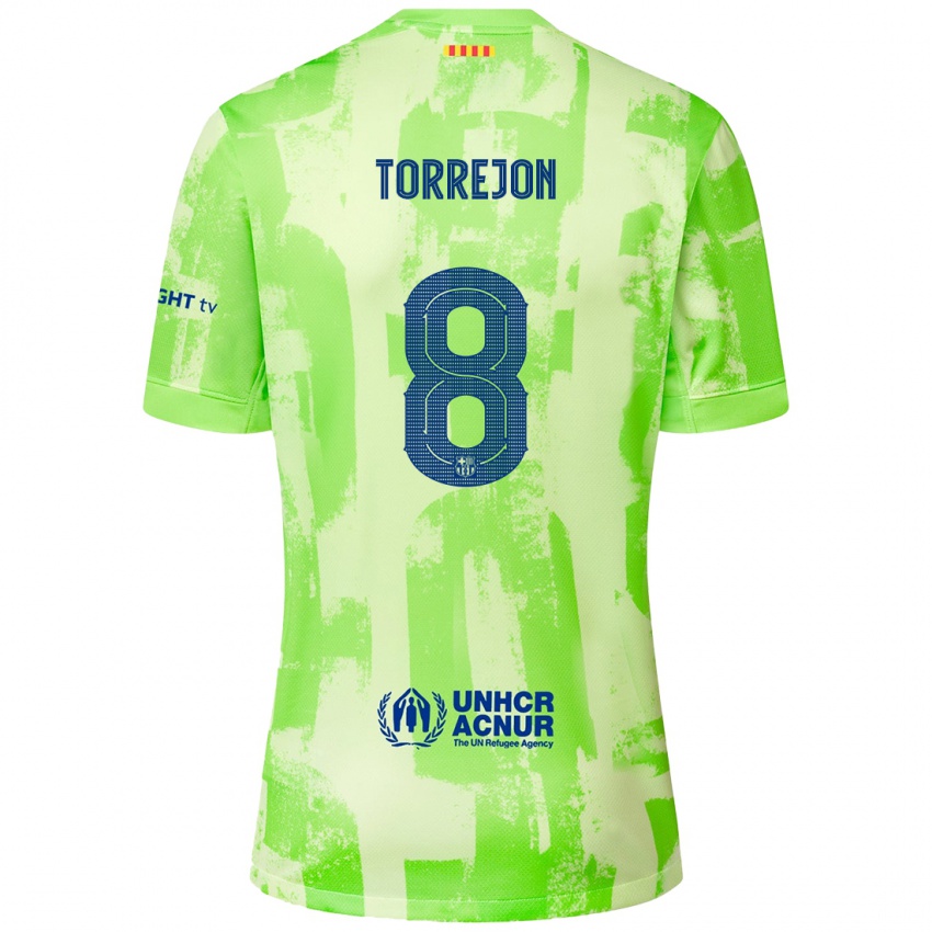 Kinder Marta Torrejón #8 Limettengrün Ausweichtrikot Trikot 2024/25 T-Shirt Österreich