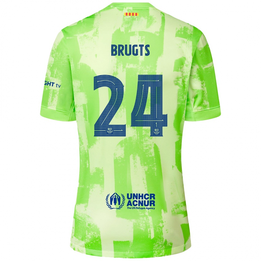 Kinder Esmee Brugts #24 Limettengrün Ausweichtrikot Trikot 2024/25 T-Shirt Österreich