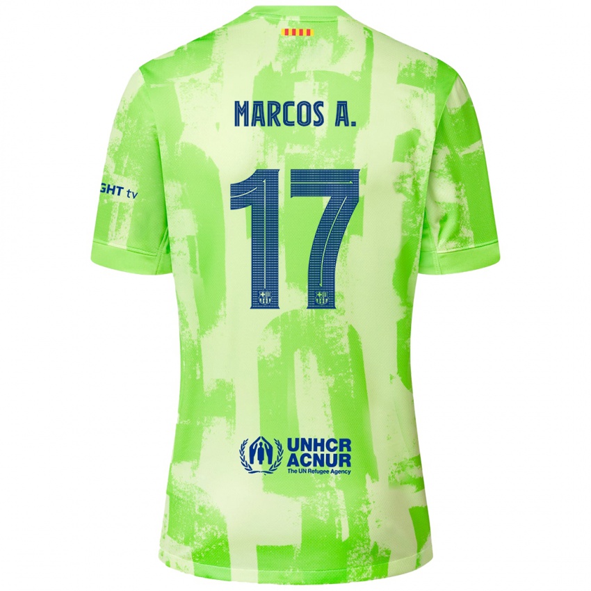 Kinder Marcos Alonso #17 Limettengrün Ausweichtrikot Trikot 2024/25 T-Shirt Österreich