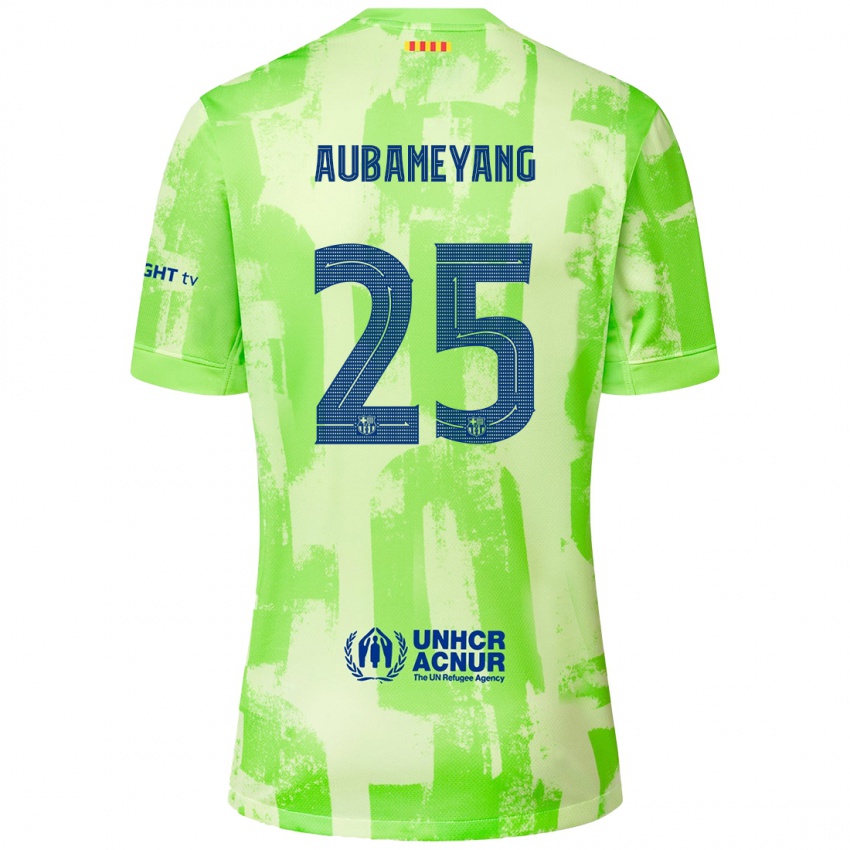 Kinder Pierre Emerick Aubameyang #25 Limettengrün Ausweichtrikot Trikot 2024/25 T-Shirt Österreich