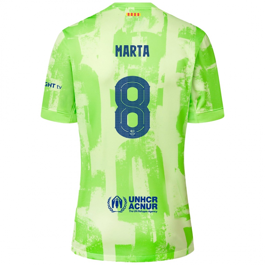 Kinder Marta Torrejon #8 Limettengrün Ausweichtrikot Trikot 2024/25 T-Shirt Österreich