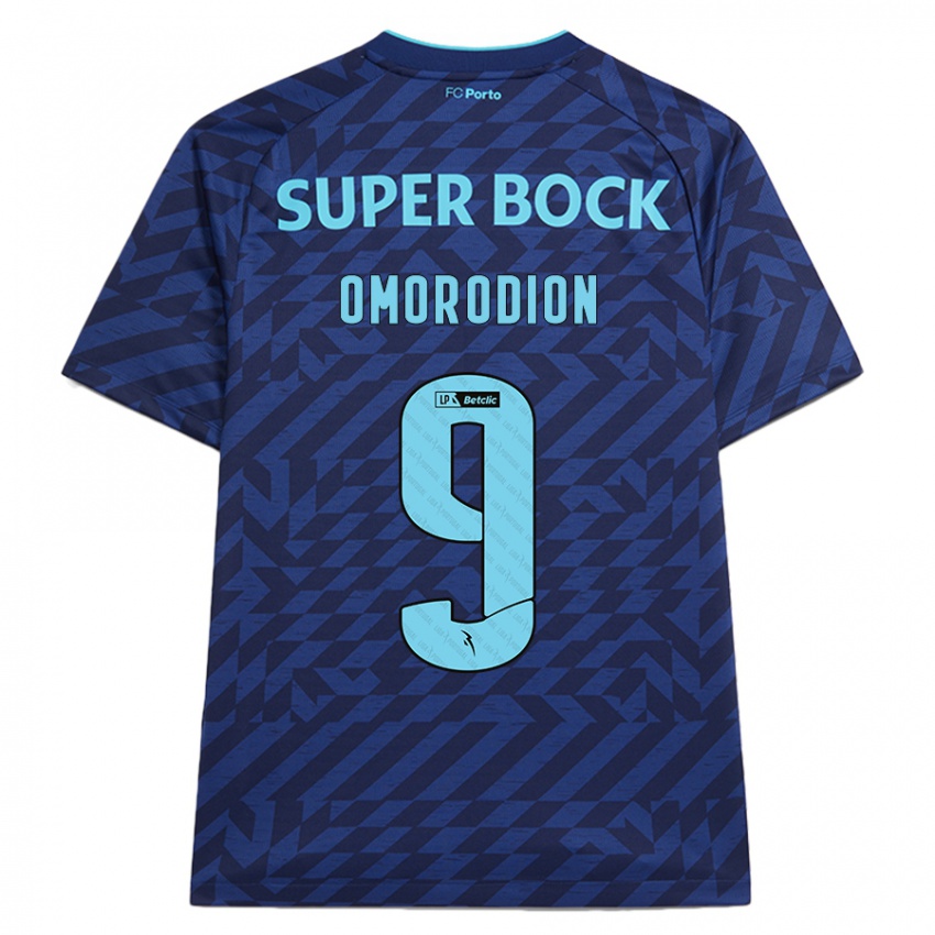 Kinder Samu Omorodion #9 Marineblau Ausweichtrikot Trikot 2024/25 T-Shirt Österreich